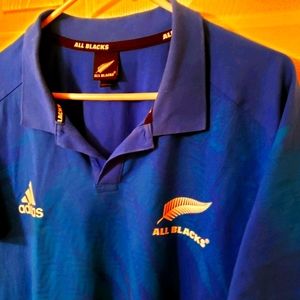 Adidas All Blacks Supporter Fern Pattern Polo